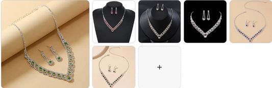 Fashion Necklace & Earrings SET - 6 sets for £49/-