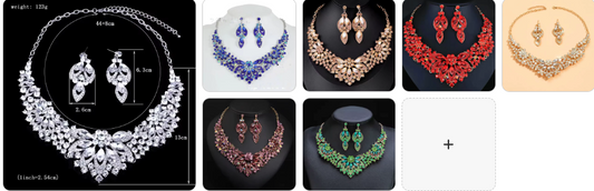 Fashion Necklace & Earrings SET - 7 sets for £49/-