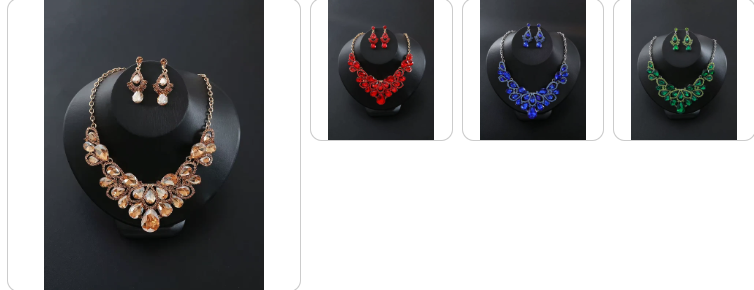 Fashion Necklace & Earrings SET - 4 sets for £49/-