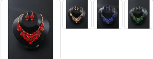 Fashion Necklace & Earrings SET - 4 sets for £49/-