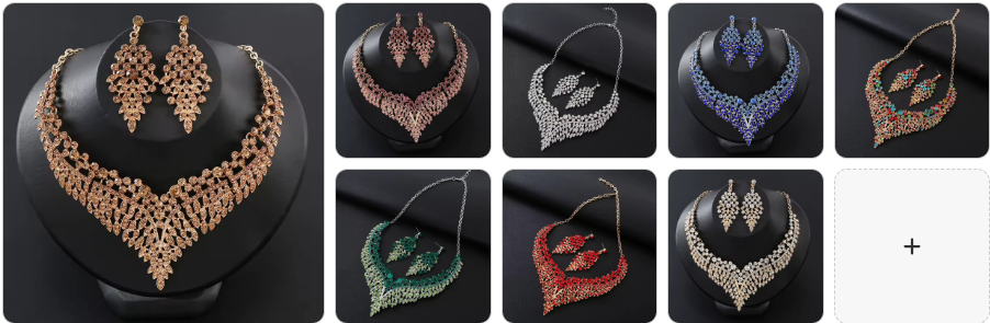 Fashion Necklace & Earrings SET - 8 sets for £59/-