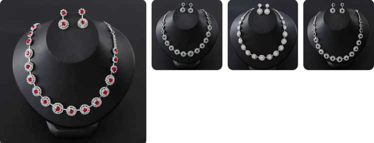 Fashion Necklace & Earrings SET - 4 sets for £49/-