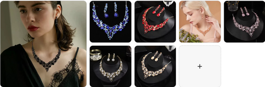 Fashion Necklace & Earrings SET - 7 sets for £49/-