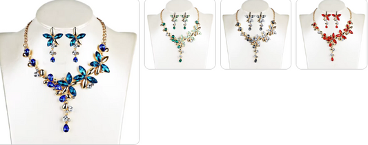 Fashion Necklace & Earrings SET - 4 sets for £19/-