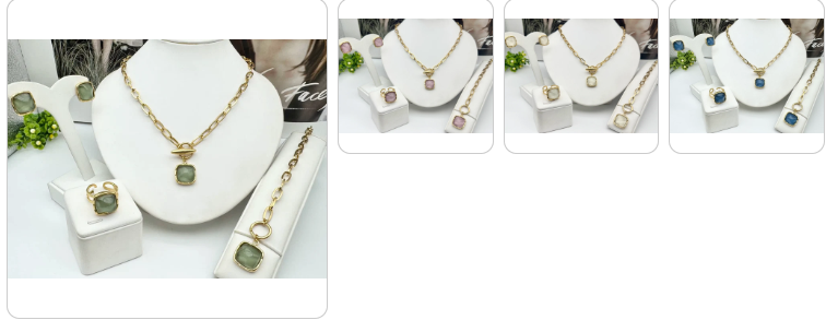 Fashion Necklace, Earrings, Ring & Bracelet  SET - 5 sets for £49/-