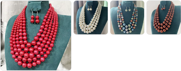 Fashion Necklace & Earrings SET - 4 sets for £29/-