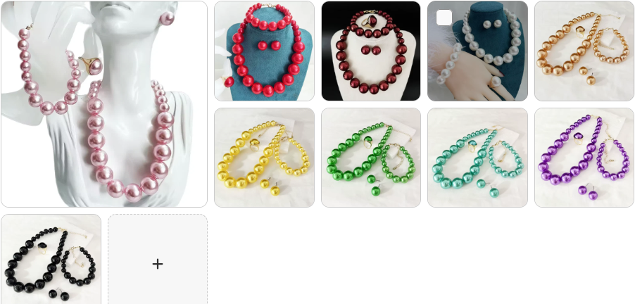 Fashion Necklace, Earrings & Bracelet  SET - 10 sets for £49/-
