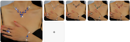 Necklace, Earrings & Bracelet SET — 5 Complete Sets for £39