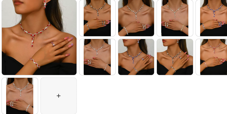 Necklace, Bracelet, Earrings & Rings SET — 10 Complete Sets for £49