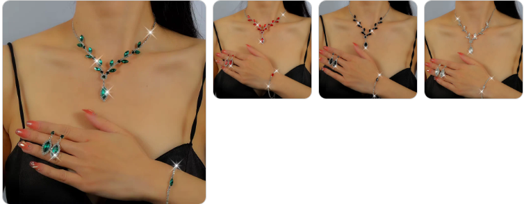 Fashion Necklace, Bracelet and Earrings SET - 4 Complete Sets for £29/-