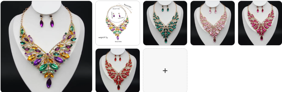 Fashion Necklace & Earrings SET — 5 Complete Sets for £49