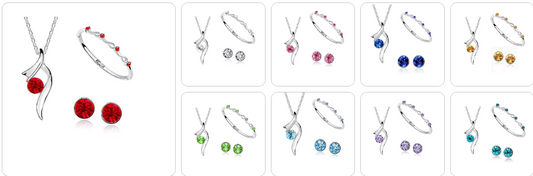 Austrian Crystal Necklace, Earrings and Bracelet SET - 9 Complete Sets for 49