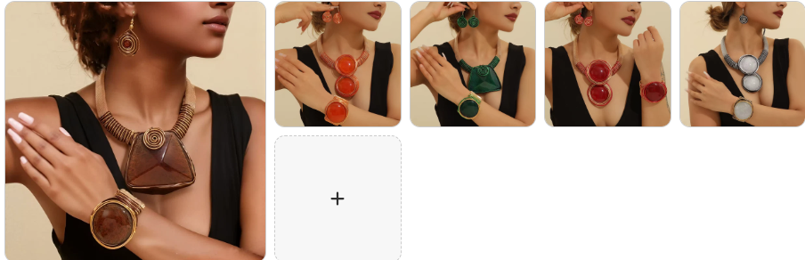 Afrocentric Gold Leopard Cord Necklace Jewellery SET - 5 Complete Sets for 49