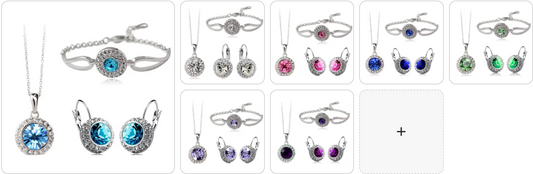 Vintage Gemstone Necklace, Bracelet and Earrings SET - 7 Complete Sets for £49