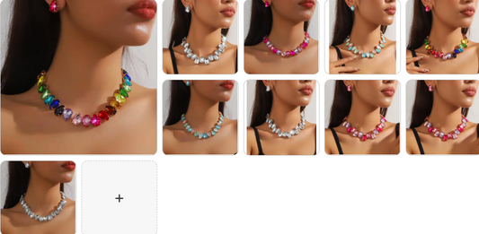 Teardrop Crystal Necklace and Earrings Bridal SET - 10 Complete Sets for £89/-