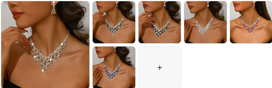 Crystal Rhinestone Teardrop Tassel Necklace and Star Jewellery SET - 6 Complete Sets for £49/-