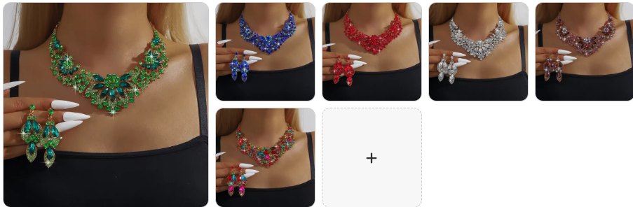 Multicolour Waterdrop Crystal Necklace and Earrings Bridal SET - 6 Complete Sets for £49/-