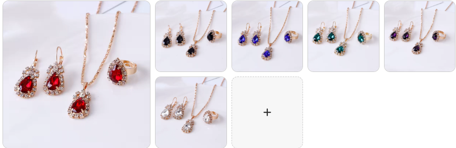 Waterdrop Zircon Rhinestone Necklace, Ring and Earrings Bridal SET - 6 Complete Sets for £49/--9