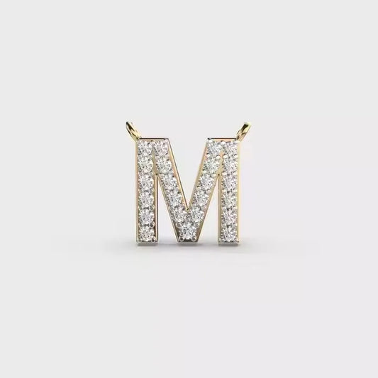 BiG-BOSS Marvelous M Shape Moissanite Pendant Silver Plated Brilliant Cut Hip Hop Styles Luxury Jewelry Charms Classic Unisex Party Wears