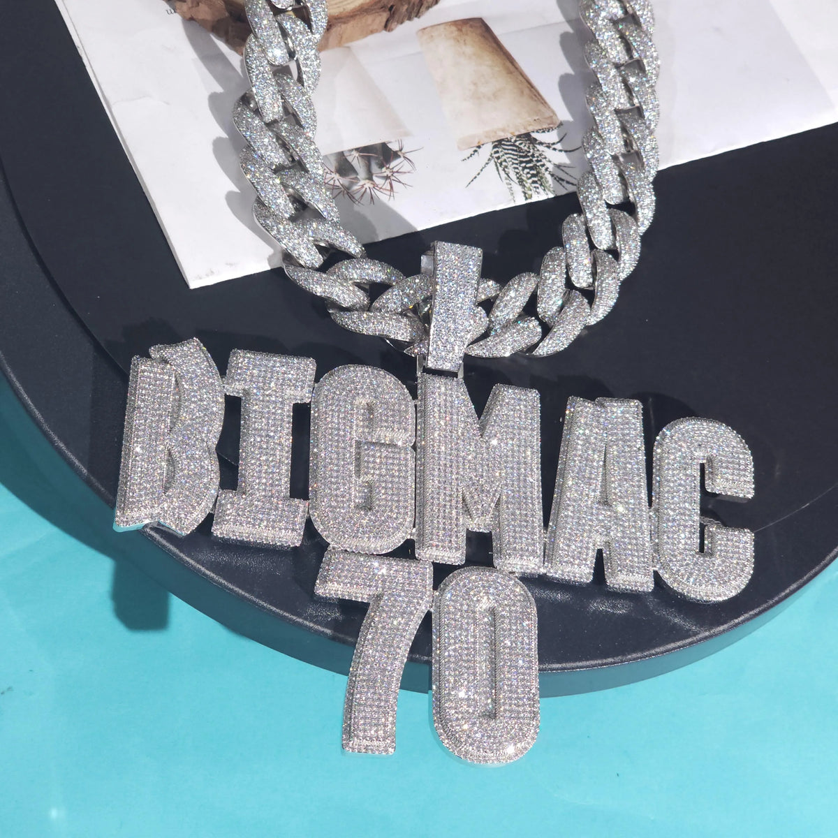 BiG-BOSS Buy Iced Out Custom Name Moissanite Necklace Cuban Link Chain Hip Hop Jewelry for Party Occasions in India