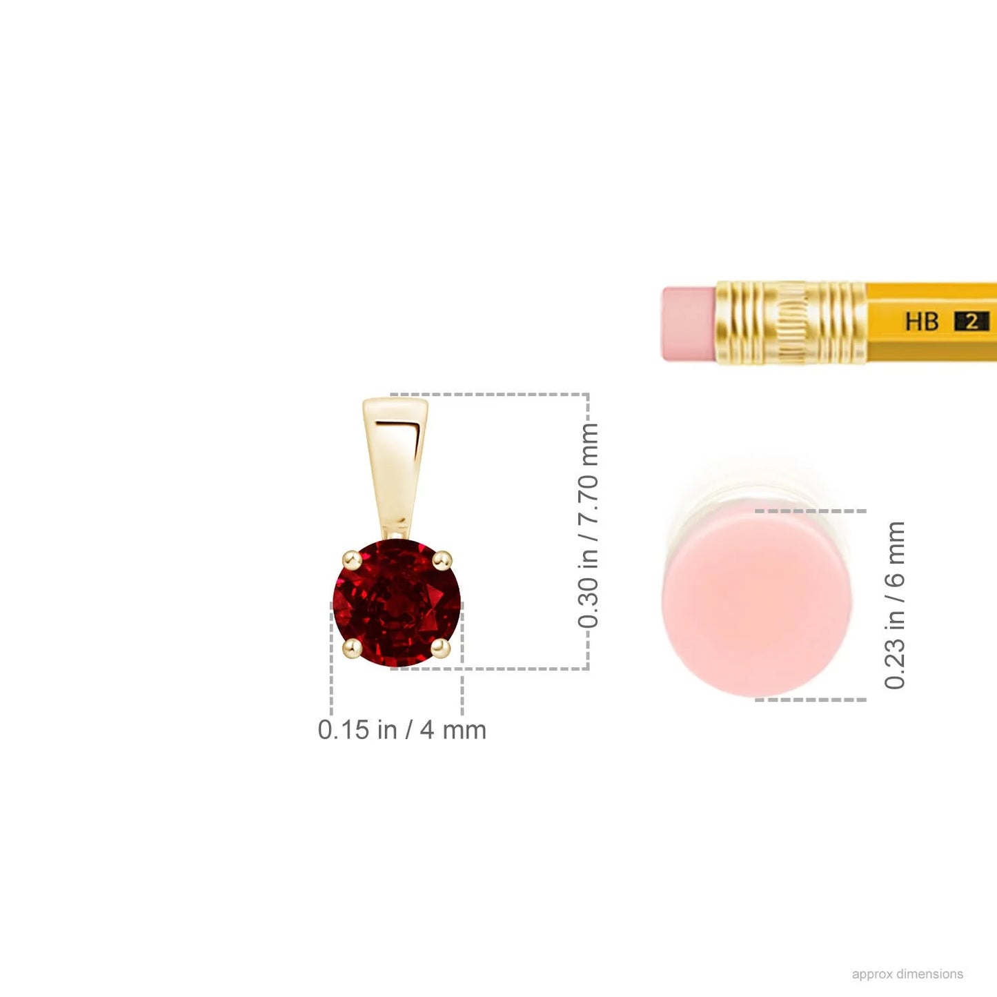 14K 18K Pure Gold Round Cut 0.24Ct Natural Red Ruby Gemstone Solitaire Pendant Handmade 2026 New Trending Casual Wear Necklace