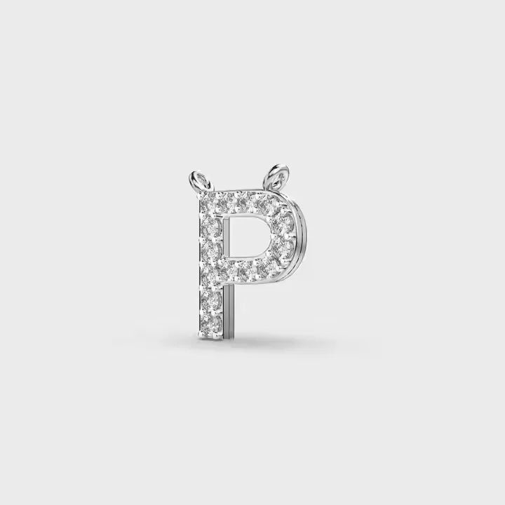 BiG-BOSS P Shape Silver Plated Mens Luxury Hip Hop Pendant with Cushion Cut Moissanite Fashion Jewelry Party Wear Gift Statement Necklace