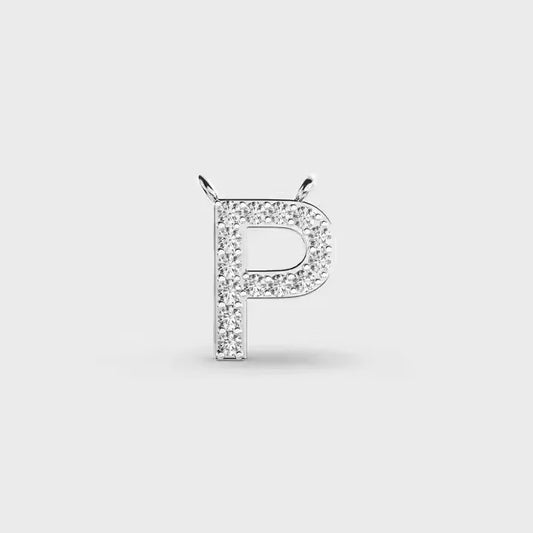 BiG-BOSS P Shape Silver Plated Mens Luxury Hip Hop Pendant with Cushion Cut Moissanite Fashion Jewelry Party Wear Gift Statement Necklace