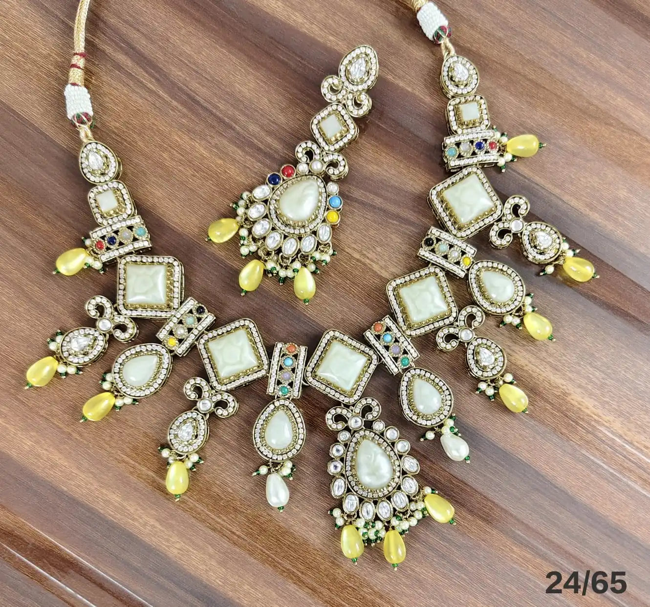 Luxury Turquoise Pink Kundan Necklace Set with Statement Earrings Traditional Bridal Party Wear Designer Jewelry Collection Set
