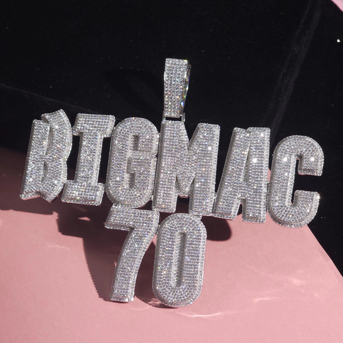 BiG-BOSS Buy Iced Out Custom Name Moissanite Necklace Cuban Link Chain Hip Hop Jewelry for Party Occasions in India