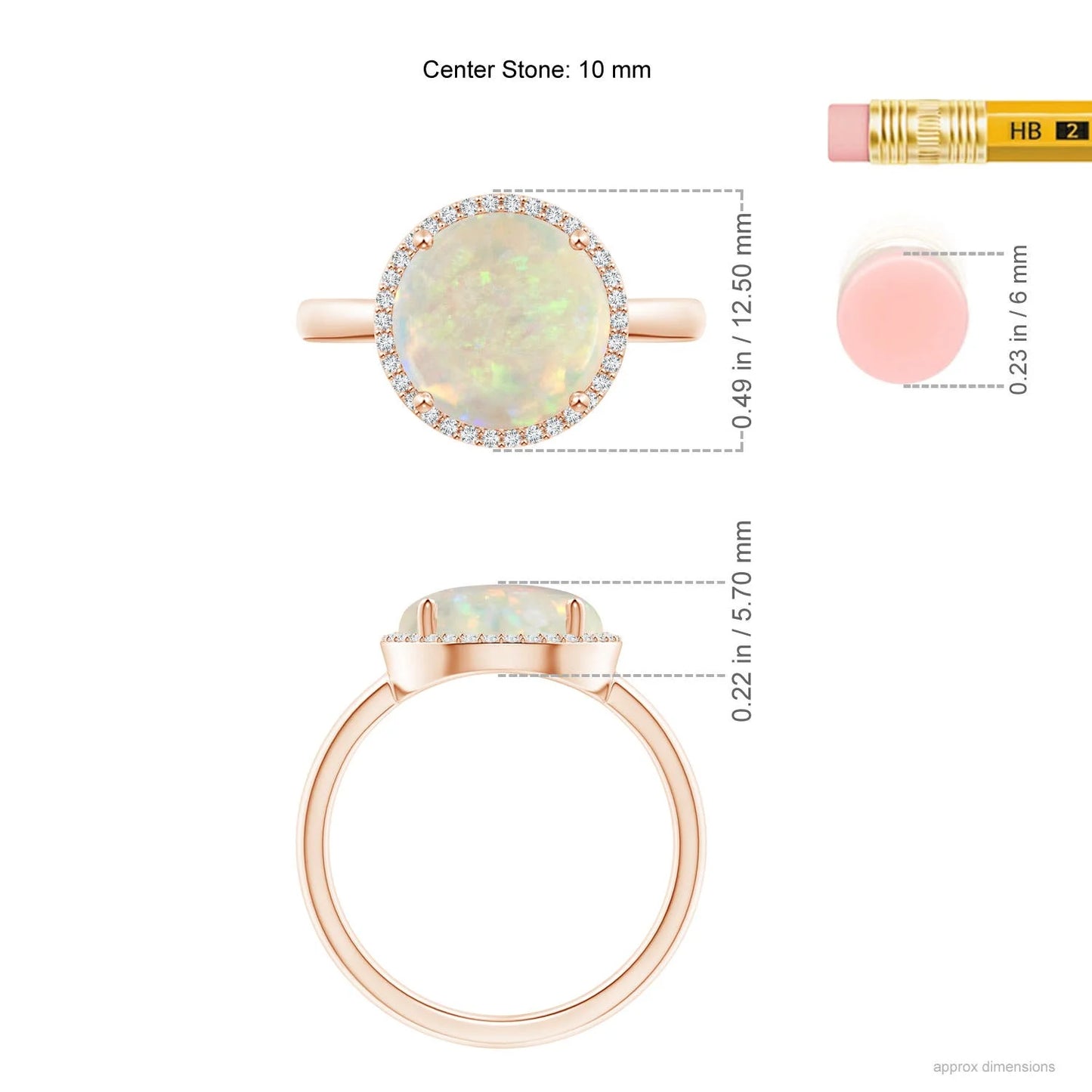 Top Selling Designer 14k Gold Opal Solitaire & Accent Diamond Cocktail Ring Fine Jewelry Genuine Ethiopian Opal Birthstone Ring