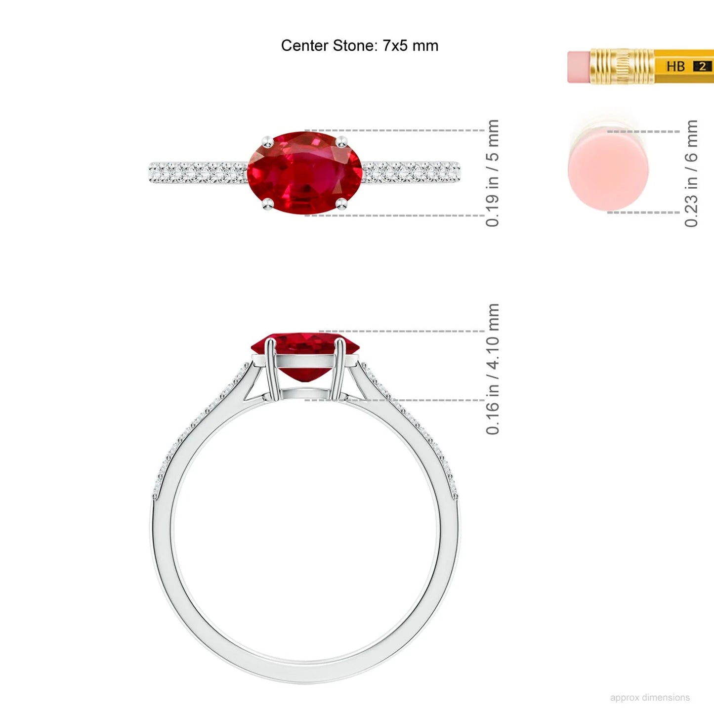 14k Solid Gold East-west Oval Cut Natural Ruby With Pave Setting Diamond Band Ring New Arrival Handmade Custom Engagement Ring