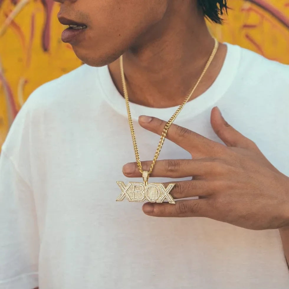 BiG-BOSS Luxury Iced Out Silver Plated Moissanite Pendant Necklace for Men Hip Hop Fashion Jewellery Party