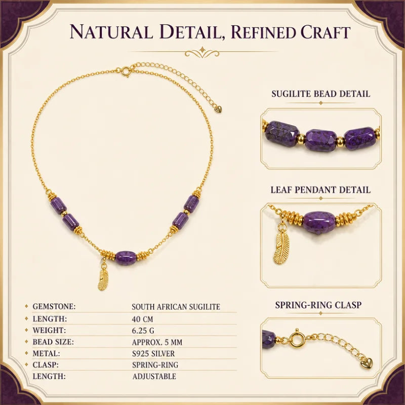 REDheart Collana a Catena 925 Silver Gold Plated Necklace Natural Gemstone Inner Peace Luxury Women Link Chain Necklace
