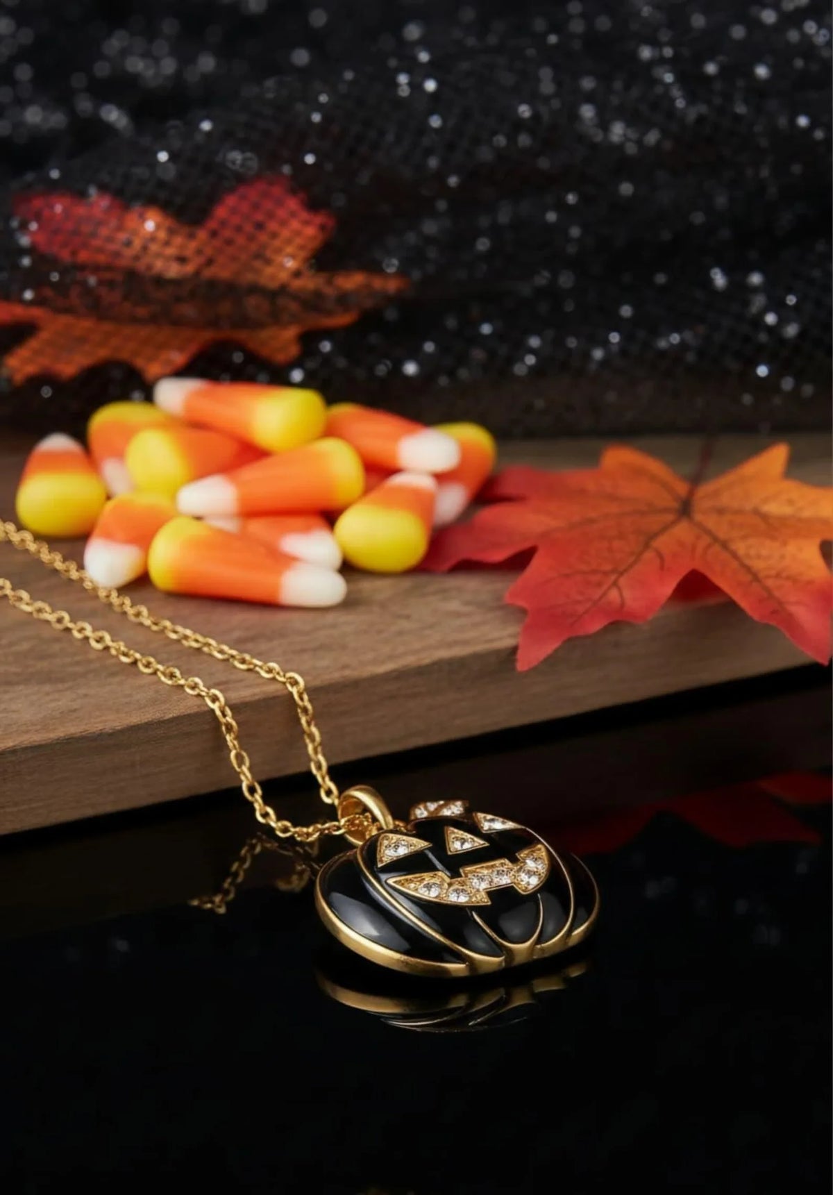 BiG-BOSS Luxury Silver Plated Black Gold Pumpkin Pendant Moissanite Hip Hop Necklace Men's Halloween Party Jewelry Gift Krishnavii KP 214