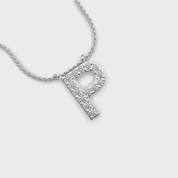 BiG-BOSS P Shape Silver Plated Mens Luxury Hip Hop Pendant with Cushion Cut Moissanite Fashion Jewelry Party Wear Gift Statement Necklace