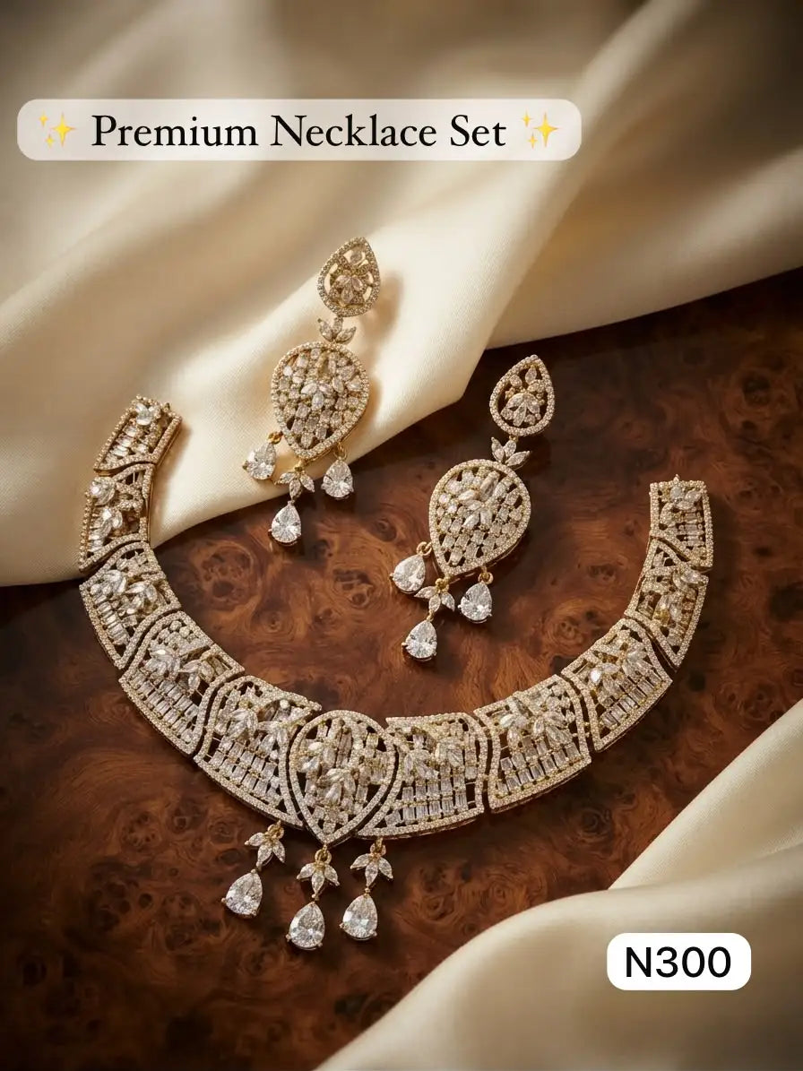 Regal Emerald Leaf Bridal Necklace Set with Matching Earrings Gold Plated Wedding Party Traditional Jewelry for Women