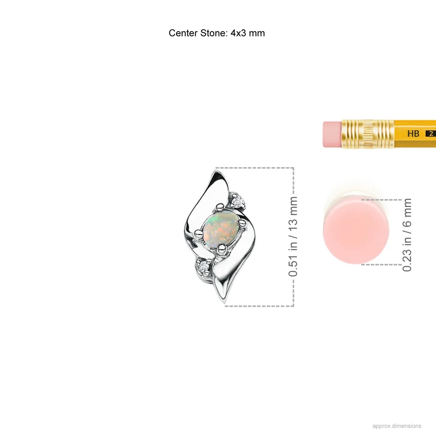 2026 14K Pure Gold Natural Oval Cut Opal Shell Style Pendant With Diamond Classic Handmade Fine Jewelry Anniversary Gift For Her