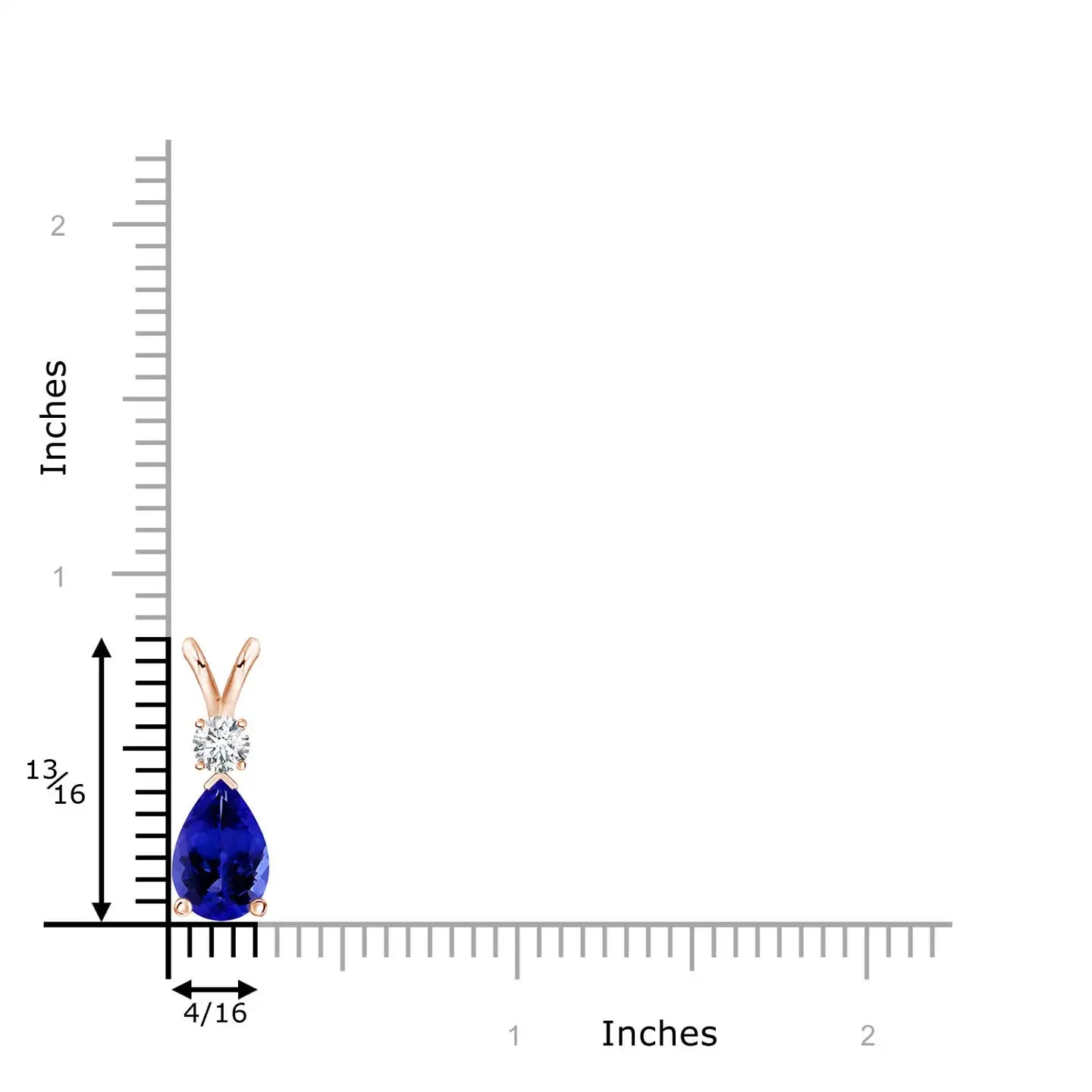 IGI Certified Precious Gemstone V Bale Pendant Link Chain Necklace 14K 18K Gold Pear-Shaped Tanzanite V-Bale Diamond Pendant OEM