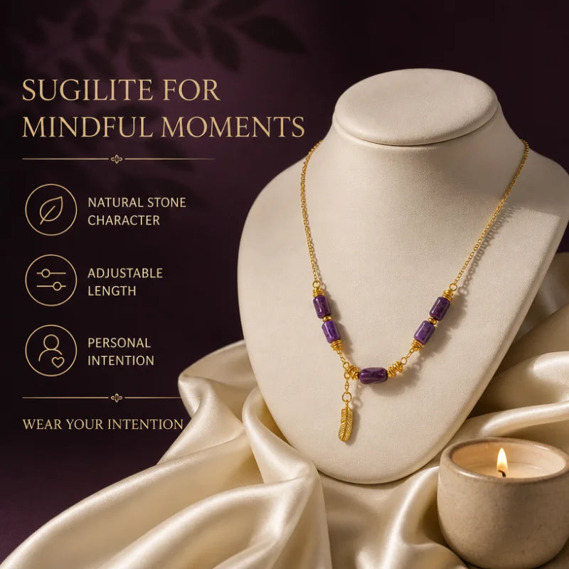 REDheart Collana a Catena 925 Silver Gold Plated Necklace Natural Gemstone Inner Peace Luxury Women Link Chain Necklace