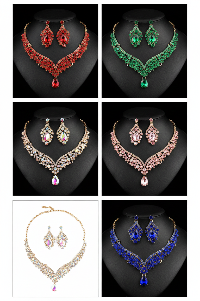 Crystal Jewellery Sets Collage