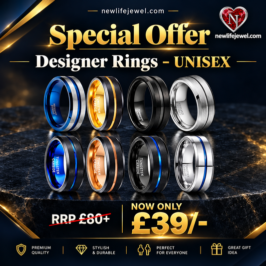 NewLife Jewellery Designer Rings special offer flyer with real product photo